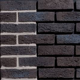 Фасадная плитка ручной формовки Zwart Blauw Bezaagseld DF 215x20x65