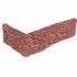 Угловая плитка ручной формовки Donkerood WF 210/100х50х20