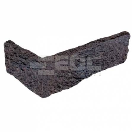 Угловая плитка ручной формовки Zwart Blauw Bezaagseld DF 215/100х65х20