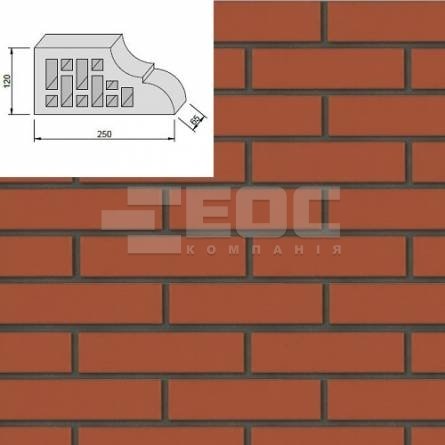 Лицевой кирпич Евротон Красный фасонный ВФ-10