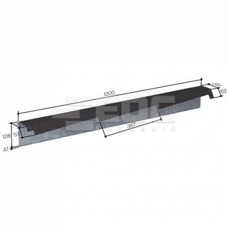 	Кожух ветровой доски правый 368 Dark Silver