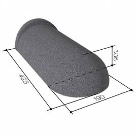 Круглый конек конечный 190 Charcoal