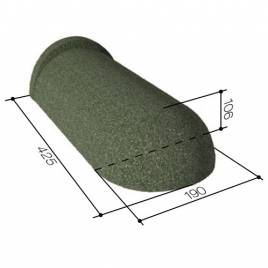 Круглий гребінь кінцевий 190 Greenstone