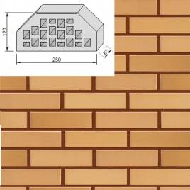 Клинкерный кирпич Керамейя Янтарь фасонный ВФ-4 