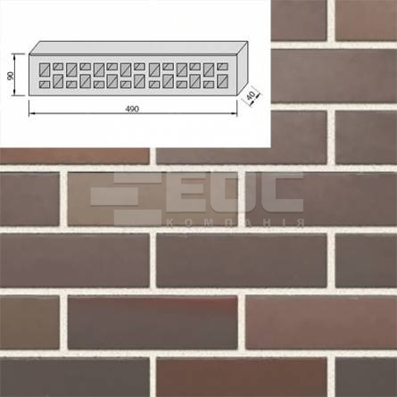 Клинкерный кирпич Магма Диабаз 490х90х40