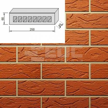 Клинкерный кирпич Рустика Рубин 3 250х60х65 