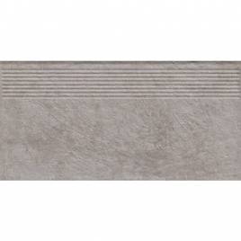 Клінкерна сходинка матова рифлена структурна Carrizo Grey 300х600х8,5 Paradyz