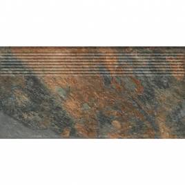 Клінкерна сходинка матова рифлена структурна Ardis Rust 300х600х8,5 Paradyz
