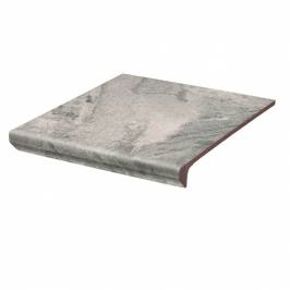 Клинкерная ступень с капиносом простая Paradyz Mattone Pietra Grafit 300х330х38