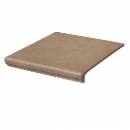 Клінкерна сходинка з капіносом проста Paradyz Mattone Sabbia Brown 300х330х38