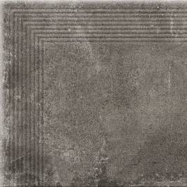 Клинкерная угловая ступень Cerrad Piatto Anthracite 300x300x9
