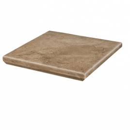 Клинкерная угловая ступень с капиносом Paradyz Mattone Pietra Beige 330х330х38