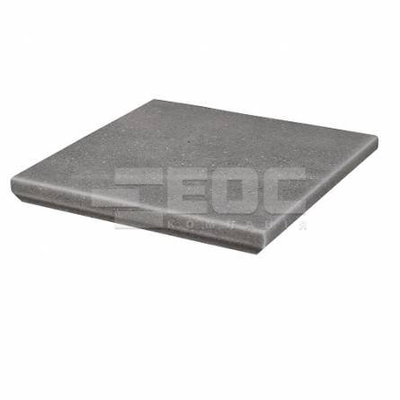 Клинкерная угловая ступень с капиносом Paradyz Mattone Sabbia Grafit 330х330х38