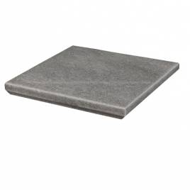 Клінкерна кутова сходинка з капіносом Paradyz Mattone Sabbia Grafit 330х330х38