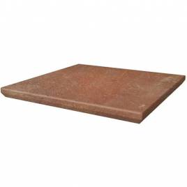 Клінкерна кутова сходинка з капіносом Scandiano Rosso 330х330х38 Paradyz