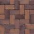 Тротуарная клинкерная брусчатка 04SG Rotbraun Bunt Spezial Gerumpelt 200x100x52