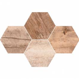 Плитка Stargres Grey Wind Antracite Mosaic Hexagon Rect 283x408x10