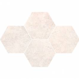 Плитка Stargres Grey Wind Light Mosaic Hexagon Rect 283x408x10