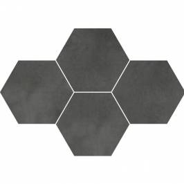 Плитка Stargres Town Antracite Mosaik Hexagon Rect 283x408x10