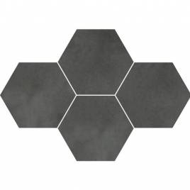 Керамогранітна плитка Stargres Town Antracite Mosaik Hexagon Rect 283x408x10