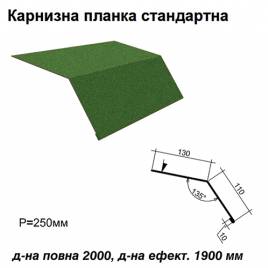 Карнизная планка стандартная RAL 011 PEMA 0,5 мм