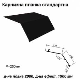 Карнизна планка стандартна RAL 033 PEMA 0,45 мм