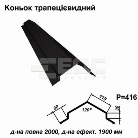 Коньок трапецієвидний RAL 033 PEMA 0,45 мм