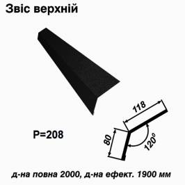 Звіс верхній RAL 033 PEMA 0,45 мм