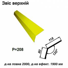 Звіс верхній RAL 1021 PE 0,45 мм