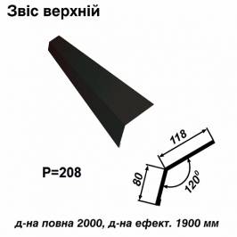 Свес верхний RAL 033 PURMAT 0,5 мм