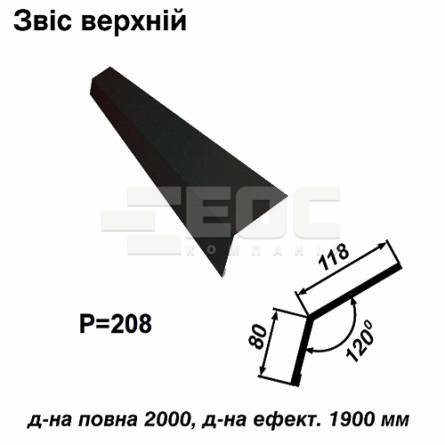 Свес верхний RAL 033 PURMAT 0,5 мм