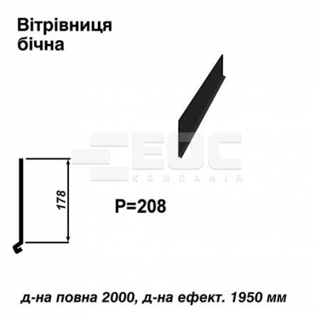 Вітрова планка бічна RAL 033 PEMA 0,45 мм