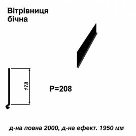 Ветровая планка боковая RAL 9005 PE 0,5 мм