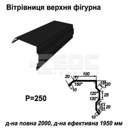 Вітрова планка фігурна RAL 033 PEMA 0,45 мм