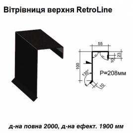 Вітрова планка верхня Retroline RAL 033 PEMA 0,45 мм