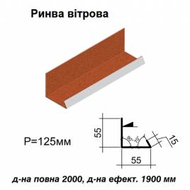 Ендова ветровая RAL 750 PEMA 0,5 мм