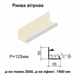 Ринва вітрова RAL 1015 PE 0,5 мм