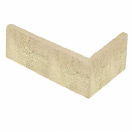 Кутова клінкерна фасадна плитка Aarhus жовта строката карбон 240/115х71х14