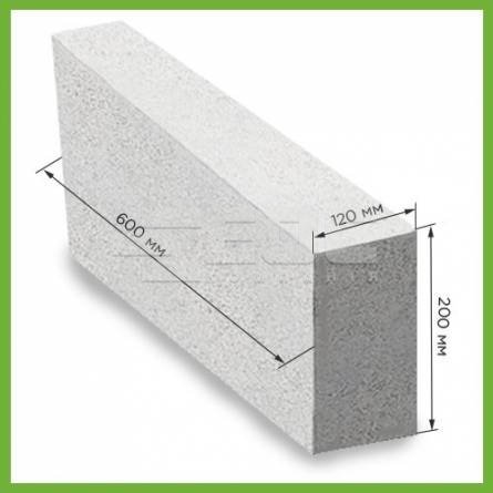 Газобетонный блок гладкий Stonelight D500, 600х200х120