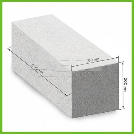 	Газобетонный блок гладкий Stonelight D500, 600х200х300