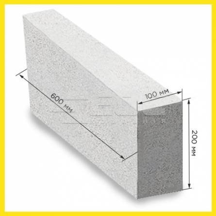 Газобетонный блок гладкий UDK Block 400, 600х200х100