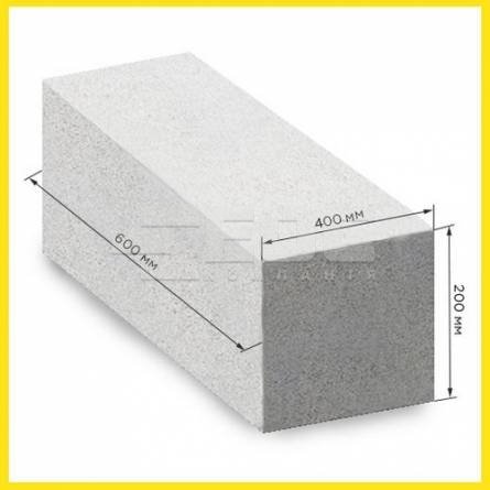 Газобетонный блок гладкий UDK Block 400, 600х200х400
