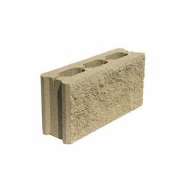 Парканний блок колотий Оливковий 390х190х120