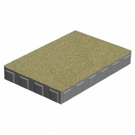 Тротуарная плитка Монолит 600x400x60 Горчичный