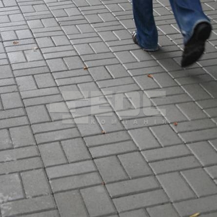 Тротуарная плитка Кирпич стандартный 200х100х60 Серый