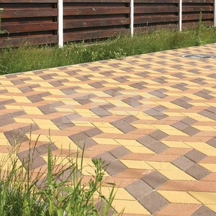 Тротуарная плитка Ромб 150х150х60 Коричневый