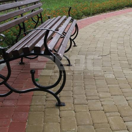 	Тротуарная плитка Старый город 80мм Горчичная